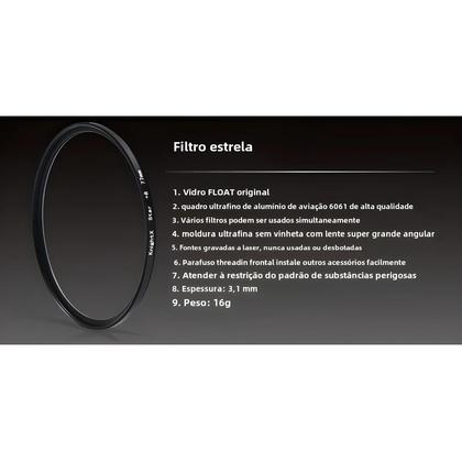 Imagem de Filtro de Lente KnightX Star 52mm/55mm/58mm/67mm/77mm para Canon, Sony e Nikon