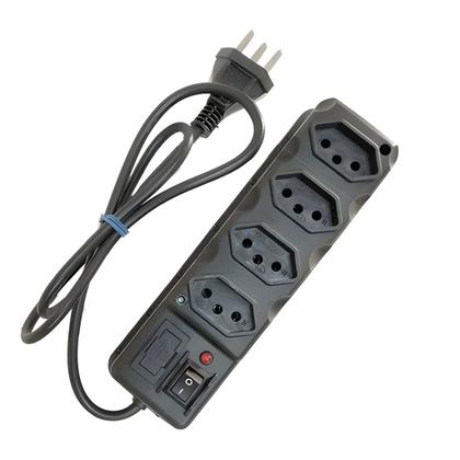 Imagem de Filtro de Linha 4 Tomadas Régua de Tomada com Fusível Extensão Elétrica Bivolt Tripolar