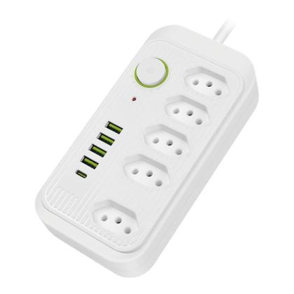 Imagem de Filtro De Linha 5 Tomadas 4 Usb / Usb C Bivolt Cabo 2 Metros