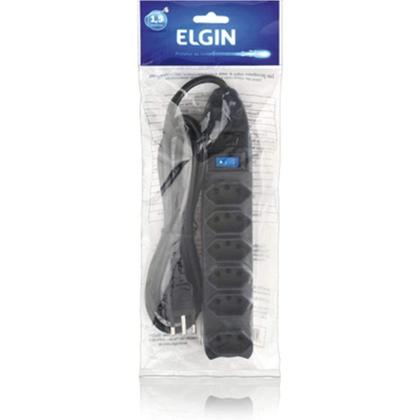 Imagem de Filtro de linha 6 tomadas 1,5 metros 10A (110V/220V)