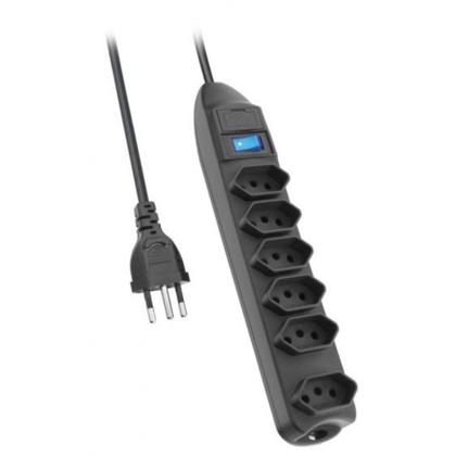 Imagem de Filtro de linha 6 tomadas 1,5 metros 10A (110V/220V)