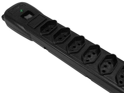 Imagem de Filtro de Linha 6 Tomadas Bivolt Preto 80cm - Force Line
