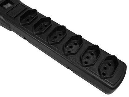 Imagem de Filtro de Linha 6 Tomadas Bivolt Preto 80cm - Force Line