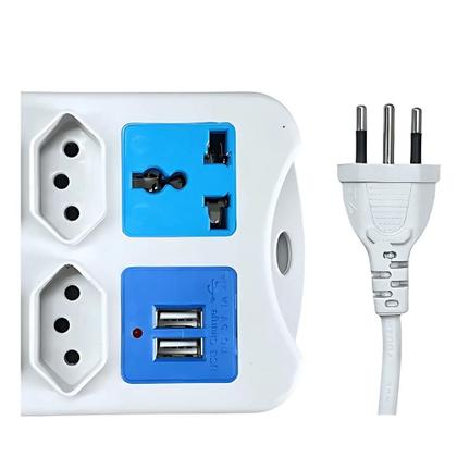 Imagem de Filtro de Linha 8 Tomadas c/ Entrada USB - Tripolar - B-Max