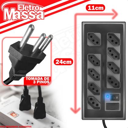 Imagem de Filtro de Linha Anti Chamas Com Chave On E Off Bivolt