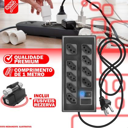 Imagem de Filtro de Linha Anti Chamas Com Chave On E Off Bivolt