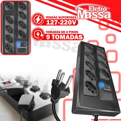 Imagem de Filtro de Linha Anti Chamas Com Chave On E Off Bivolt