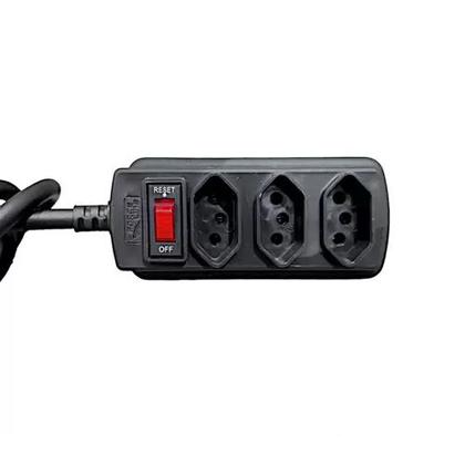 Imagem de Filtro de Linha C/ Disjuntor Rearmável 3s com Cabo 3m Preto