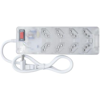 Imagem de Filtro de linha dps 3 pinos iclamper energia 8 tomadas transparente 026776