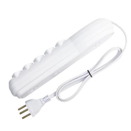 Imagem de Filtro de Linha e Protetor Tripolar 10A 5 Tomadas Bivolt 127/220V Force Line Branco 