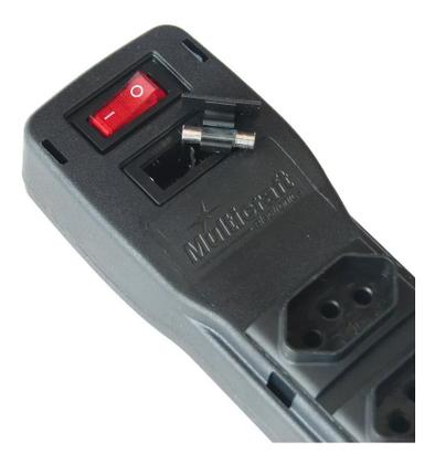 Imagem de Filtro de Linha Extensão de Tomada Plug-In 3T NBR c/ fusível de Segurança