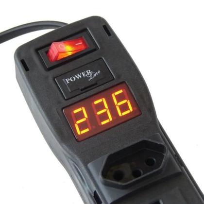 Imagem de Filtro de Linha Profissional 6T NBR Voltímetro Digital 10A