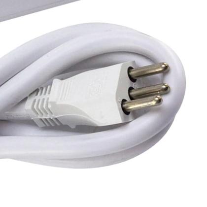 Imagem de Filtro de Linha Rearmável 3 Saídas 2P+T 10A Bivolt Branco NBR Cabo 80cm