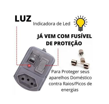 Imagem de FILTRO DE LINHA Régua de Tomada c/ Fusível Modelo Extensão Elétrica BIVOLT