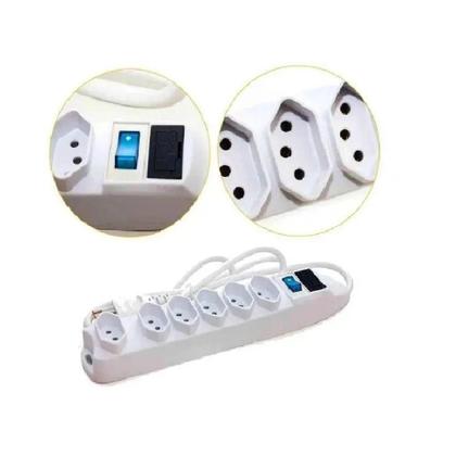 Imagem de Filtro De Linha Régua Extensão Com 5 Tomadas 2P+T Cabo 5 Metros Bivolt