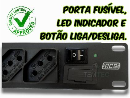 Imagem de Filtro de linha régua rack rcg 9t biv 19p profissional 02 un