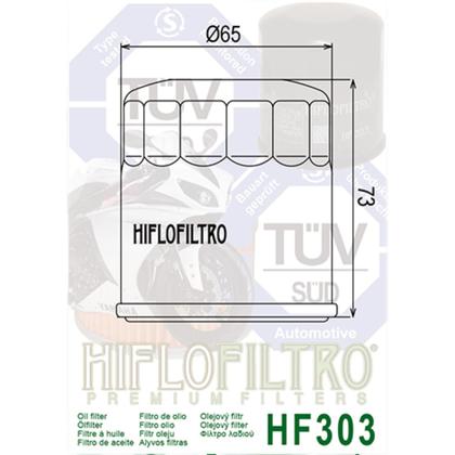 Imagem de Filtro de Óleo Hiflo HF303 Kawasaki Er6n Versys Vulcan Ninja 300 400 500 Z400 Z500 Z650 Z900 Z1000 Eliminator