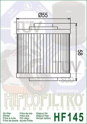 Imagem de Filtro De Óleo Hiflo Yamaha Xt 660 Z Tenere 08-16 Hf145