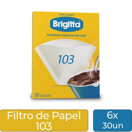 Imagem de Filtro de Papel Brigitta 102 Kit 6 Pacotes c/ 30 Unidades
