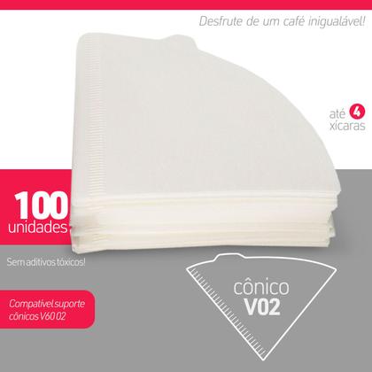 Imagem de Filtro De Papel Para Café V60/02 - Pacote Com 100un - Dolce Home