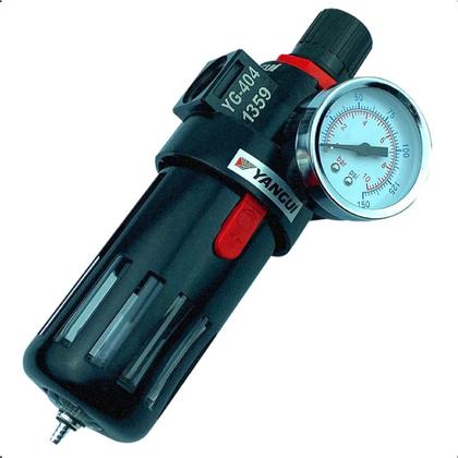 Imagem de Filtro Eliminador Regulador Ar Agua Oleo Compressor 1/2 Pol