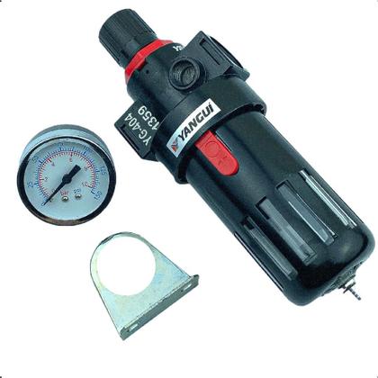 Imagem de Filtro Eliminador Regulador Ar Agua Oleo Compressor 1/2 Pol