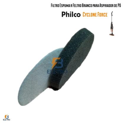 Imagem de Filtro Lavável Branco e Espumado para Aspirador de Pó Philco Cyclone Force