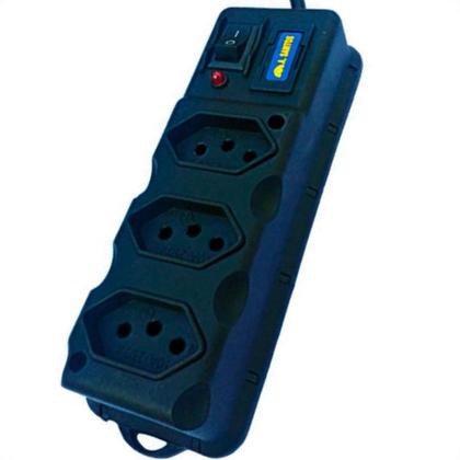 Imagem de Filtro Linha Asantos Plastico 3 Tomadas Bivolt Com Fusivel 3043