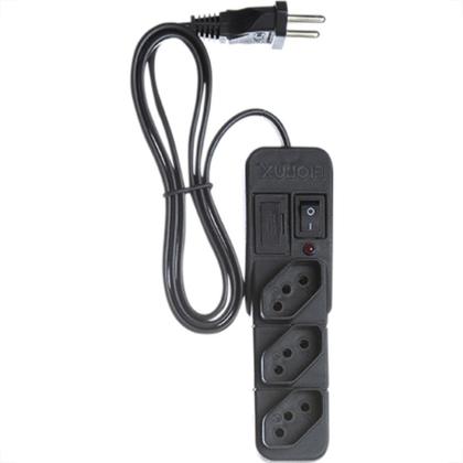 Imagem de Filtro Linha Fiolux 3 Tomada  Bivolt Preto