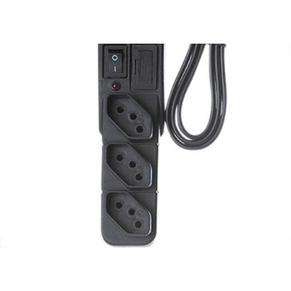 Imagem de Filtro Linha Fiolux 3 Tomada  Bivolt Preto