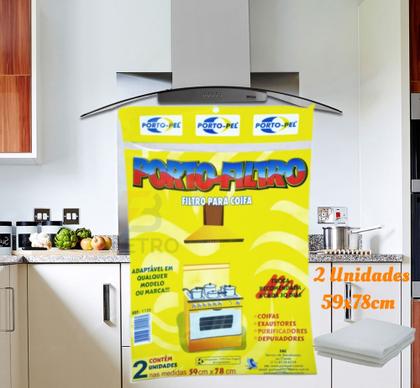 Filtro Manta para Coifas e Exaustores Universal com 2 Unidades de 59x78cm - Portopel Imagem de Filtro Manta para Coifas e Exaustores Universal com 2 Unidades de 59x78cm