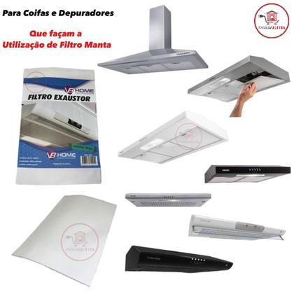 Imagem de Filtro para Coifas Exaustores e Depuradores 60x80cm Sugar Colormaq e Bosch