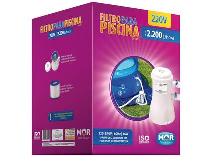 Imagem de Filtro Piscina Bomba Vazão 2.200 L/h Refil Mor