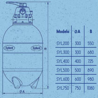 Imagem de Filtro Piscina Syllent SYL400 - Piscinas Até 47.000 Litros