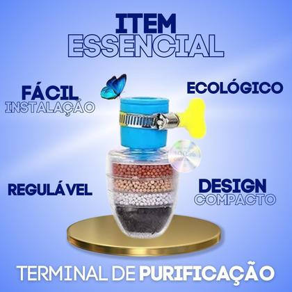 Imagem de Filtro Purificador Água Torneira Bico Regulável 4 Em 1