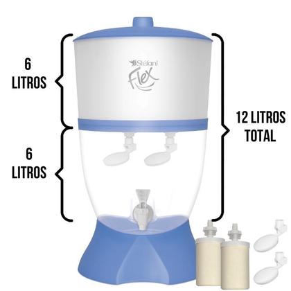 Imagem de Filtro Purificador de Água Stefani Flex Azul 2v 6L