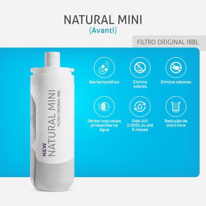 Imagem de Filtro Refil IBBL Natural Mini Avanti Branco com sistema Girou Trocou