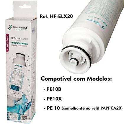Imagem de Filtro Refil Purificador Compatível PE10B PE10X Electrolux - Hidrofiltros