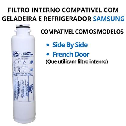Imagem de Filtro Refil Wfs Compatível Geladeira Samsung Side By Side