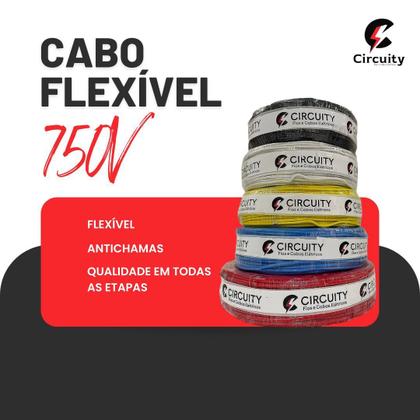 Imagem de Fio 4mm Com 100 Metros Flexivel Segurança Elétrica