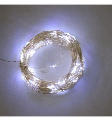 Imagem de Fio arame com 50 leds branca a pilha