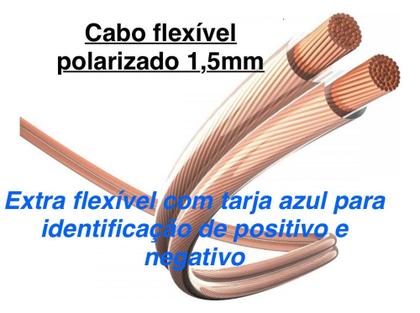 Imagem de Fio bicolor Paralelo cristal 1,5mm 50mts Disan Som automotivo