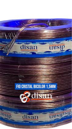 Imagem de Fio bicolor Paralelo cristal 1,5mm 50mts Disan Som automotivo