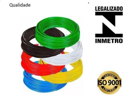 Imagem de Fio Cabinho cabo  Flexível 750v 2,5 mm 100M preto Megatron.