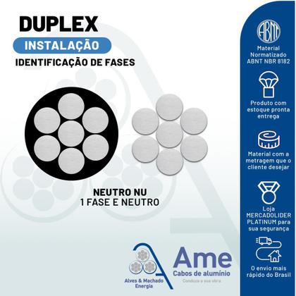 Imagem de Fio Cabo De Alumínio Multiplex - Duplex 10mm - Rolo Com 100 Metros