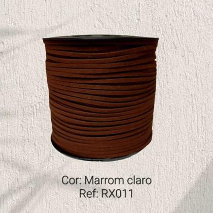 Imagem de Fio Camurça Marrom Claro 3mm - Com 100 Metros