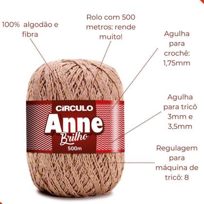 Imagem de Fio Circulo Anne Brilho 500 M Com 150 G