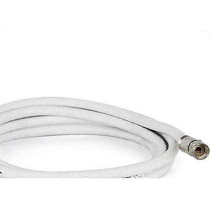 Imagem de Fio Coaxial Kit Rgc06 C/Conec Branco 10Mt