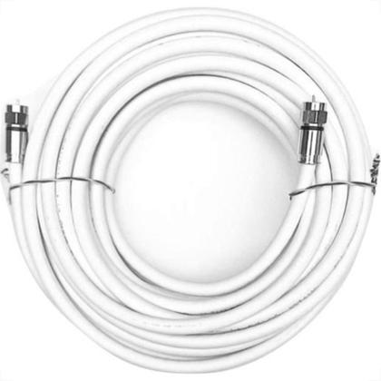 Imagem de Fio Coaxial Rg 06 Com Conector Branco 67 100pcs 10M 3213
