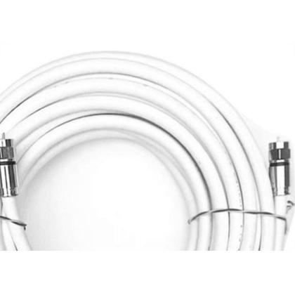 Imagem de Fio Coaxial Rg 06 Com Conector Branco 67 100pcs 15M 3240